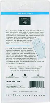 Earth Therapeutics Moisturizing Hand Gloves Solid Color - White (1 Pair)