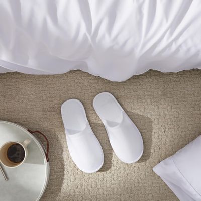 Juvale 24 Pairs Disposable House Slippers for Guests - Bulk Slipper Pack for Hotel, Spa, Travel, Shoeless Home, White Closed Toe (US Men Size 10, Women 11)