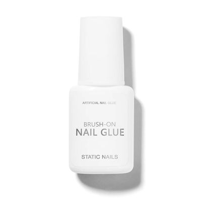 Static Nails Brush On Nail Glue for Press Ons, Pop-Ons, Acrylic/Fake Nails, and Tips | Brush On Applicator for Easy Application | Strong Bond, Mess Free, and Long Lasting Nail Glue