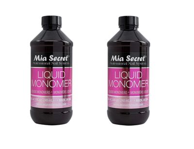 Mia Secret Liquid Monomer Professional Acrylic System, 8 oz. - 2 Pack