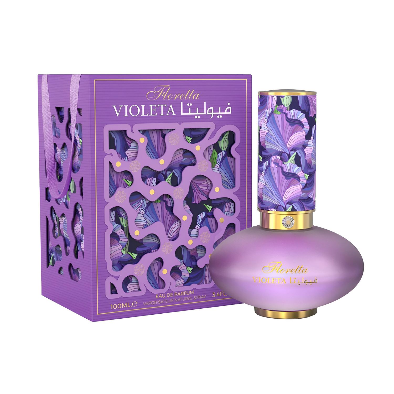 Floretta Violeta by Emper Eau de Parfum for Women, 3.4 fl. oz /100ml - Jasmine Sambac, Cashmeran, Amber Notes