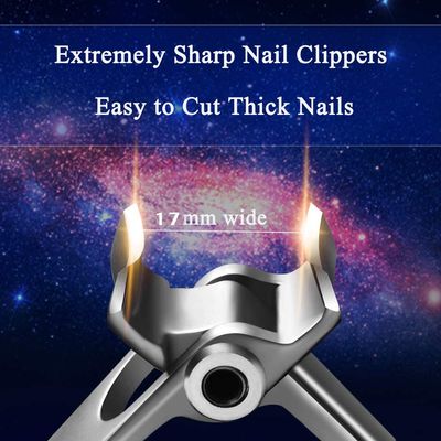 Nail Clippers for Thick Nails - Pretty Diva Wide Jaw Opening Oversized Nail Clippers, Stainless Steel Heavy Duty , Extra Large Toenail Clippers for Seniors Elderly