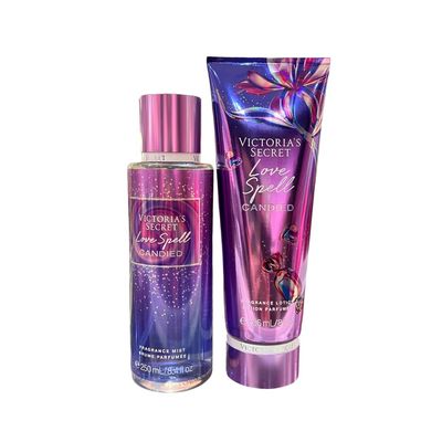 Victorias Secret LOVE SPELL CANDIED 2pc bundle - Fragrance Mist &amp; Fragrance Lotion for Women