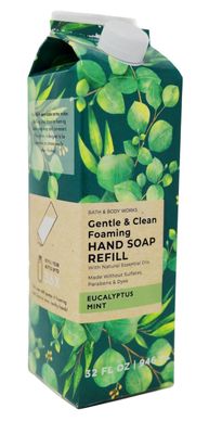 Bath and Body Gentle Foaming Hand Soap Refill - XL Size - 32 oz Compatible with all Bath &amp; Body Works Gentle Foaming Hand Soap Bottles (Eucalyptus Mint)