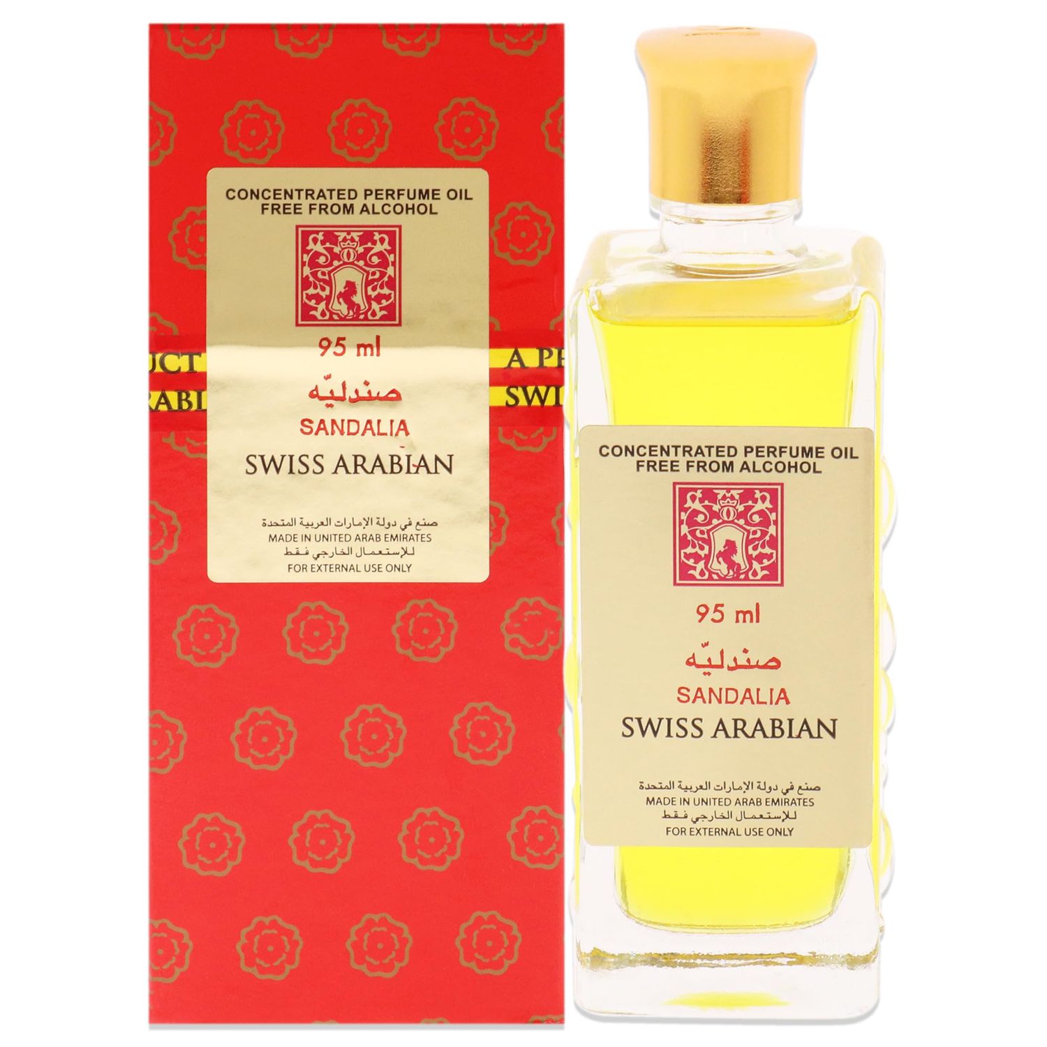 Swiss Arabian Sandalia - Luxury Products from Dubai - Long Lasting Personal Perfume Oil - A Seductive, Exceptionally Made, Signature Fragrance - The Luxurious Scent of Arabia - 3.2 oz