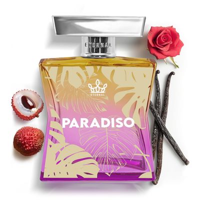 Eternal Paradiso EDP Inspired by Marlys Delina, 3.4 oz (100ml) Long-lasting, Vegan, Clean Ingredients, Perfume Spray, 2000 sprays per bottle