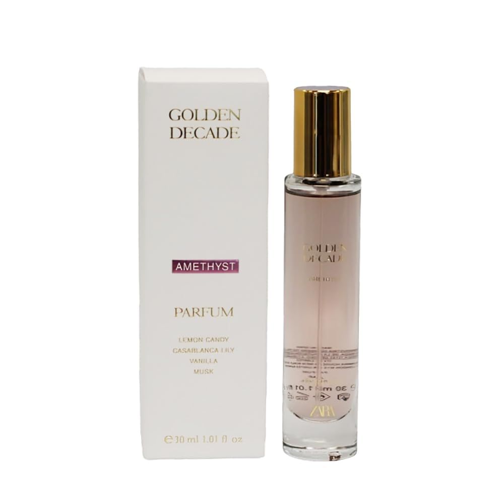 Zara Golden Decade Amethyst Women Perfume Luxurious Floral Citrus Scent &amp; Warm Vanilla Caramel Fragrance Long-Lasting EDP Eau de Parfum 30ml (1.01 fl. oz)