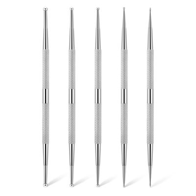 5Pcs Dotting Tools for Nail Art 2 Way Dotting Pen Tool Nail Art Tip Stainless Steel Dot Paint Pens Manicure kit Nail Art Tools Dotting Tools