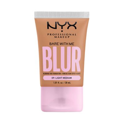 NYX PROFESSIONAL MAKEUP Bare With Me Blur Skin Tint Foundation Make Up with Matcha, Glycerin &amp; Niacinamide - Light Medium