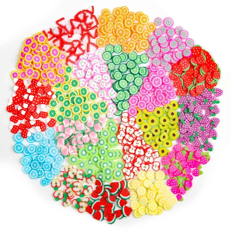 16000 Pcs Fruit Nail Art Slices, Acejoz 20 Styles Fruit Slime Charms Fimo Slices 3D Polymer Slices for Slime, Lip Gloss Making Supplies Resin and Nail Art Decorations