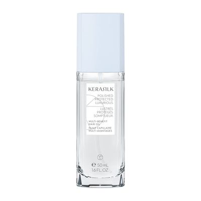KERASILK Multi-Benefit Hair Oil | Seals Split Ends &amp; Reduces Flyaways | Prevents Future Damage &amp; Adds High Shine | With Heat Protection | For All Hair Types &amp; Textures | 50ml