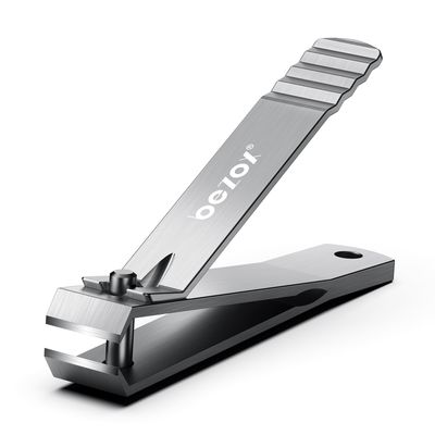 BEZOX Straight Blade Toe Nail Clippers for Thick Nails - Nails Clipper for Men Toenails Clipper for Seniors, Heavy Duty Stainless Steel Fingernail Clippers for Women, Thick Toenails Tool - Silver