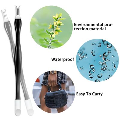 Allstarry 30 Pieces Nail Cuticle Trimmer Remover Rubber Nail Cleaner Double Head Dead Skin Cuticle Knife Removal Fork Plastic Handle Cuticle Pusher Nail art Tools for Girls Women and Men - Black
