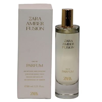 Zara AMBER FUSION 80 ML (2.7 FL. OZ) - A BRIGHT, ELEGANT AND INTENSE FRAGRANCE