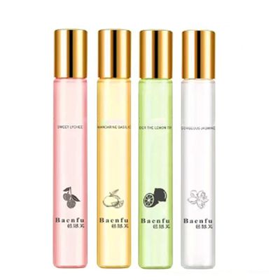 Grospe 4PCS Eau de Parfum Perfume Oil Roll-On Perfumes for Women and Men by Fresh Flower Fruit Fragrances, 10 ml / 0.33 fl Oz