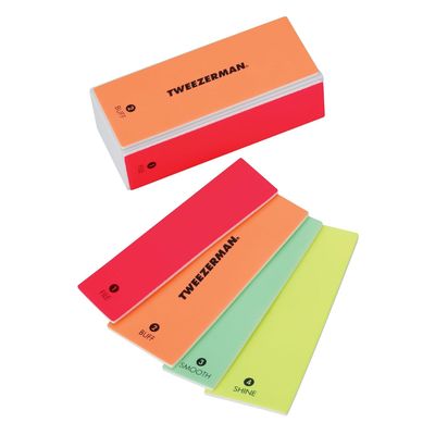 Tweezerman Neon 4-in- File, Smooth &amp; Shine Block