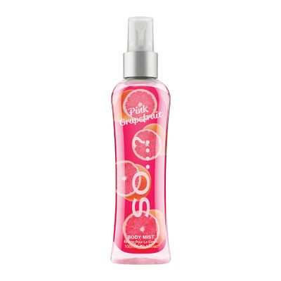 So? Pink Grapefruit Body Mist Citrus, Fruity Body Spray - Perfect Perfume Gifts for Women - 3.5 oz