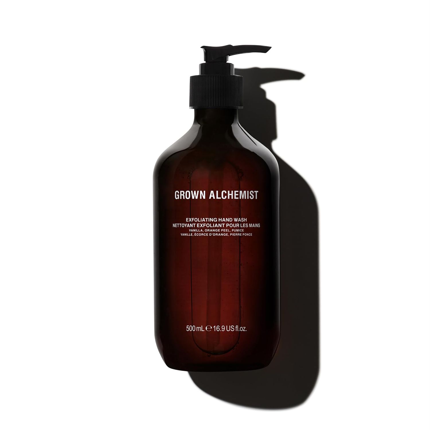Grown Alchemist Exfoliating Hand Wash. Vanilla, Orange Peel Pumice &amp; Aloe. Gentle Cleanser Softens &amp; Revitalizes Skin, 16.9 Ounce (500mL).
