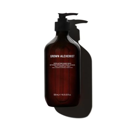 Grown Alchemist Exfoliating Hand Wash. Vanilla, Orange Peel Pumice &amp; Aloe. Gentle Cleanser Softens &amp; Revitalizes Skin, 16.9 Ounce (500mL).
