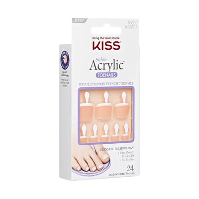 KISS Salon Acrylic French Nail Toenail - Walk Away