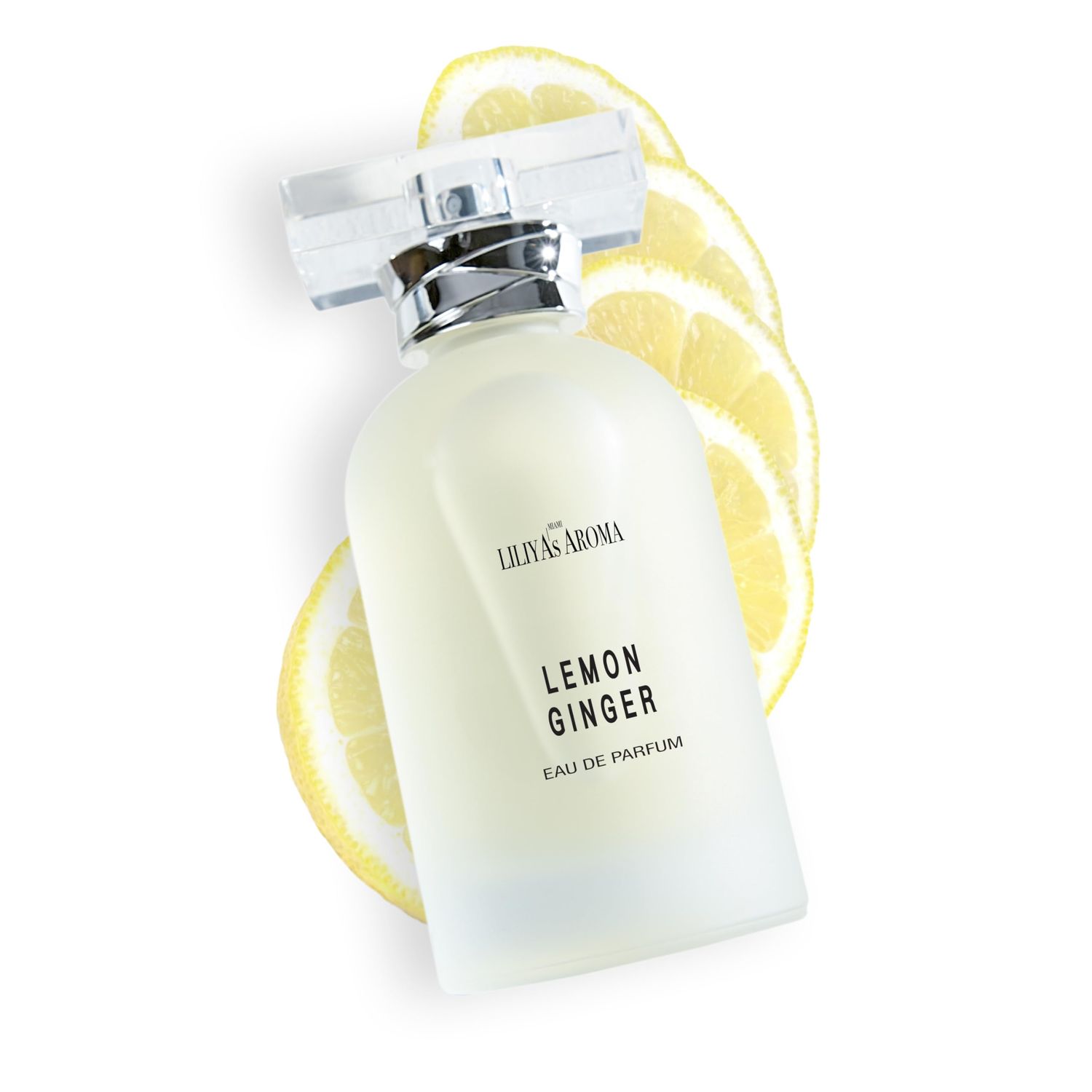 Liliyas Aroma Perfume Lemon - Ginger with Citrus Vegan Essential Oils | Clean Scent | Cruelty-Free | Unisex Eau de Parfum | 3.4 Fl Oz