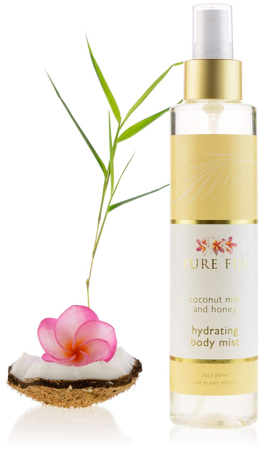 PURE FIJI Hydrating Body Oil Mist - Moisturizing Body Oil After Shower - Essential Natural Bath Oil, Coconut Milk and Honey, 7 oz