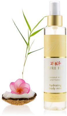 PURE FIJI Hydrating Body Oil Mist - Moisturizing Body Oil After Shower - Essential Natural Bath Oil, Coconut Milk and Honey, 7 oz