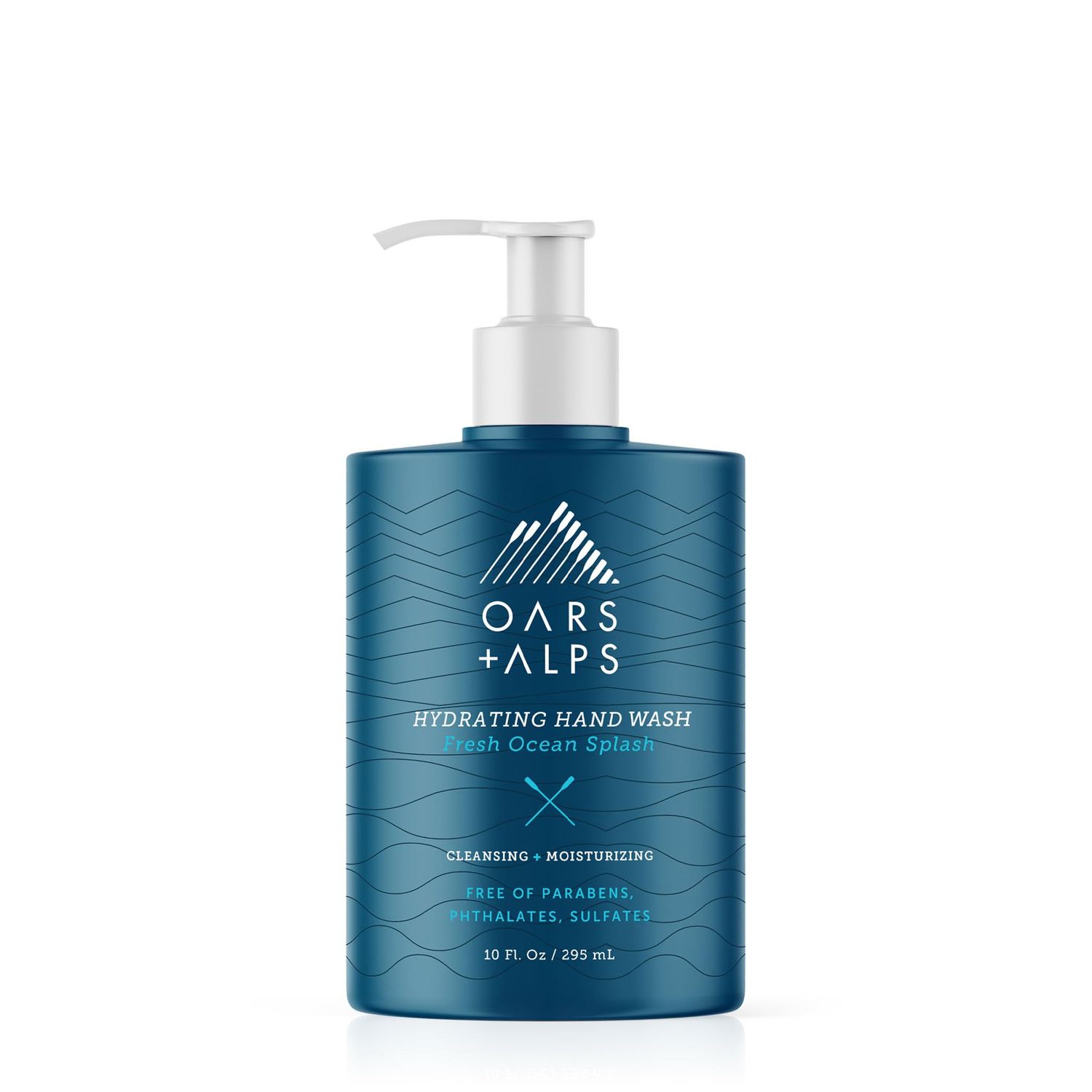Oars Alps Hydrating Liquid Hand Soap, Made with Coconut Oil &amp; Aloe Vera to Moisturize Dry Hands, Gentle Hand Wash with Vitamin E, Fresh Ocean Splash Scent, 10 Fl. Oz Bottle