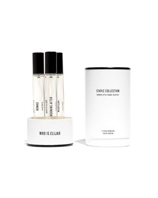 WHO IS ELIJAH The Staple Collection Trio Perfume, Unisex Eau de Parfum for Men &amp; Women, Travel Fragrance Set with Morning After, Nomad &amp; Nightcap, Gifts for Women &amp; Men, Unisex Cologne, 0.3 Fl Oz x 3