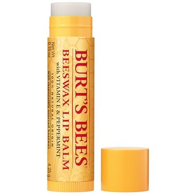 Burts Bees Beeswax Lip Balm, Lip Moisturizer With Responsibly Sourced Beeswax, Tint-Free, Natural Conditioning Lip Treatment, 1 Tube, 0.15 oz.