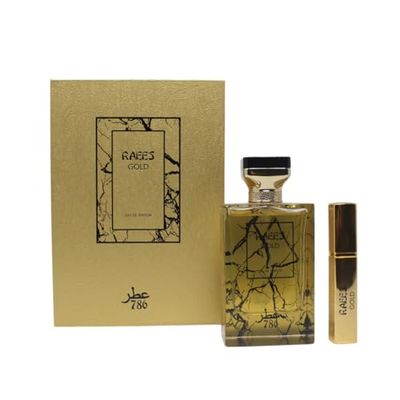 Jo Milano 786 Raees Gold Eau De Parfum Spray for Men, 3.4 Ounce