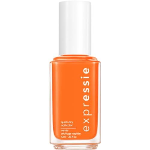 essie Expressie Nail Polish, Quick-Dry Electric Orange Nail Polish, Vegan, Bearer Of Rad News, 0.33 fl oz
