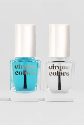 Cirque Colors Get Ready Base Coat &amp; Looking Glass Top Coat - 0.37 Fl Oz (11 mL) Vegan, Cruelty-Free, Non-Toxic Formula Nail Care