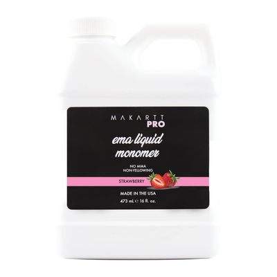 MakarttPro Strawberry Scented Monomer for Acrylic Nail Sets and Acrylic Nail Kit, 16oz - Medium to Fast Setting, MMA Free, Made in USA, Professional Quality Acrylic Liquid