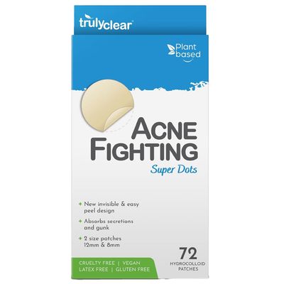 Truly Clear Hydrocolloid Acne Patches for Face &amp; Body - 72 Count | Pimple Stickers for Breakouts, Zits, Blemishes &amp; Imperfections | Cruelty-Free Cover Dots for Overnight Results