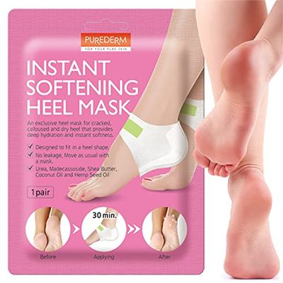 Purederm Instant Softening Heel mask (1 Pair) - Heel mask Provides deep Hydration and Instant Softness