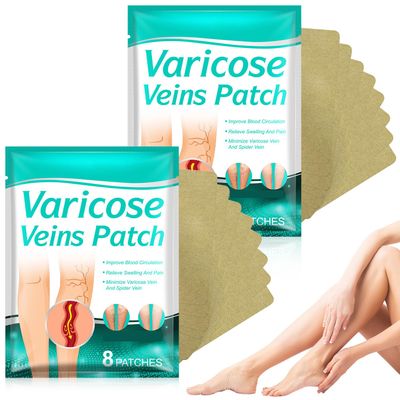 MohuanDd 16Pcs LegRenew Varicose Veins Patch, Professional Varicose Veins Patch for Legs, Improves the Appearanceof Leg (2 Packs)