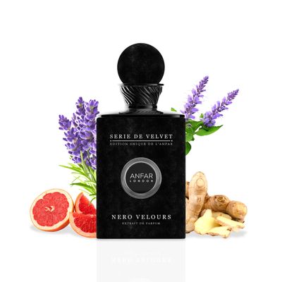 ANFAR LONDON NERO VELOURS PERFUME POUR HOMME Extrait de Parfum Grapefruit,Ginger &amp; Ambrette,musk,ambroxan,For MEN,100ML