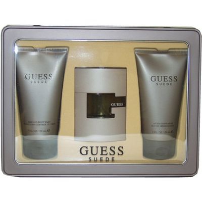 Guess Suede Men Eau-de-toilette Spray, Hair and Body Wash, After Shave Balm by Guess