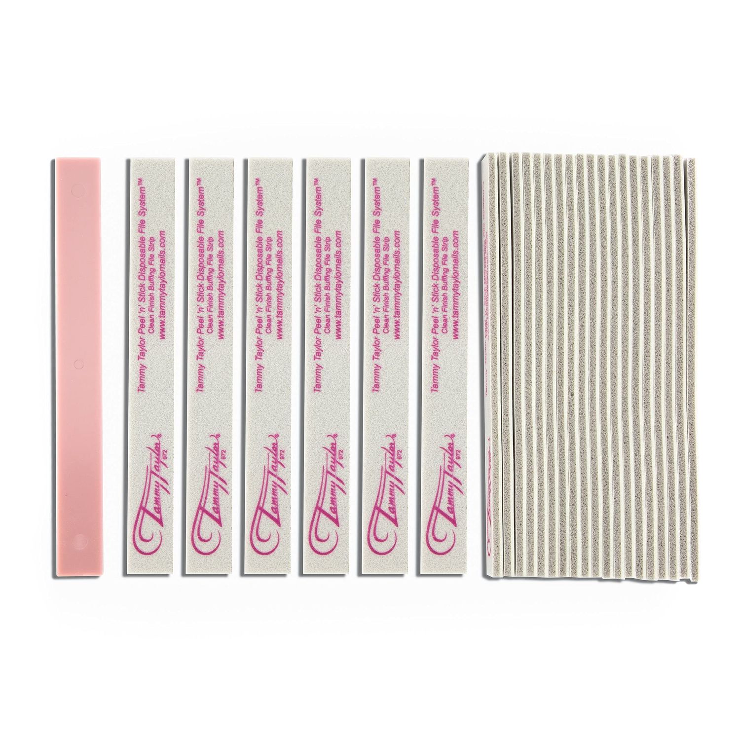 Tammy Taylor Peel N Stick Clean Finish Buffer | Natural Nail Buffing File for Fingernails and Toenails | Sanitary, Replaceable and Durable Cloth Material | 10 Pack