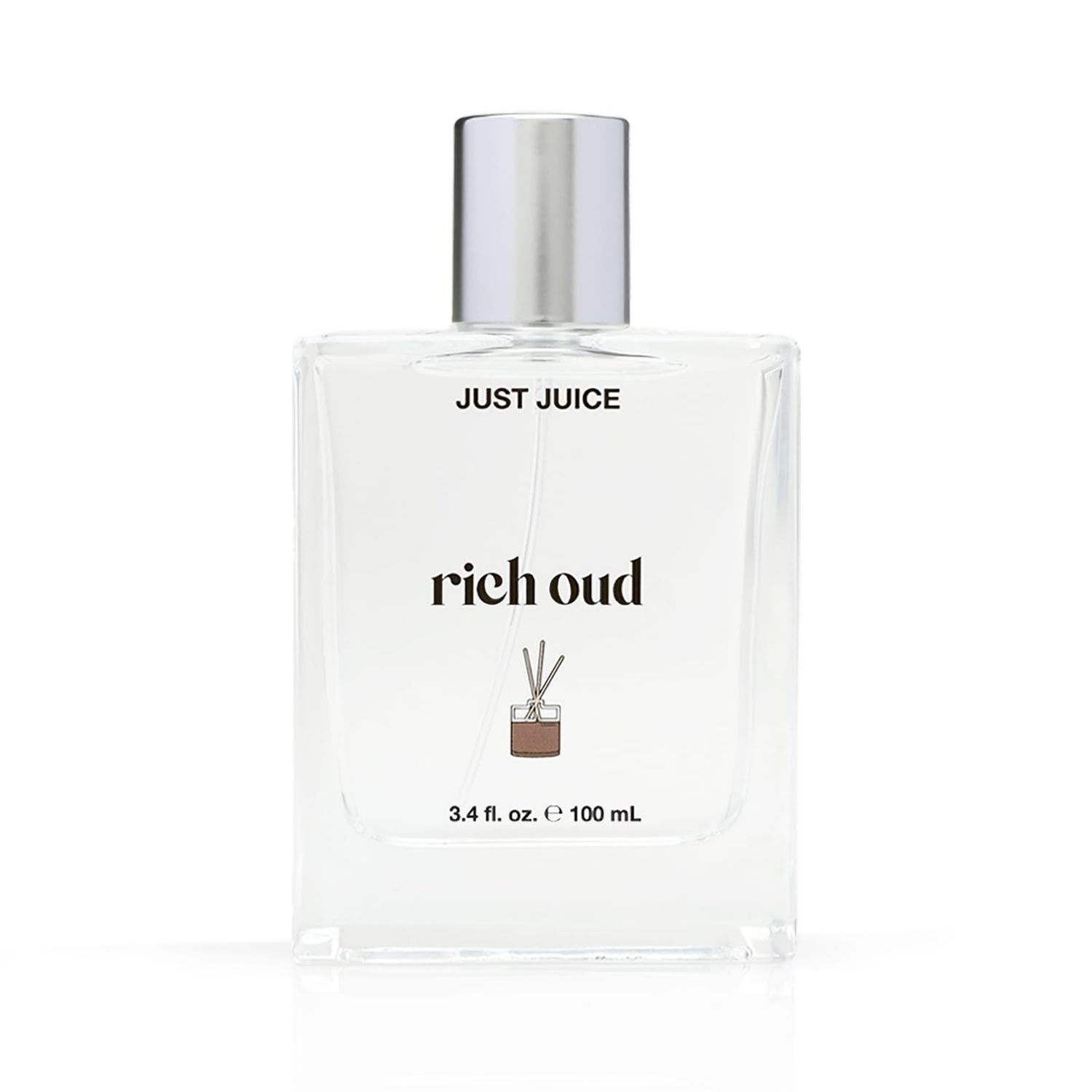 Just Juice Rich Oud Eau de Parfum - Oud Perfume for Women and Men - Bergamot, Saffron, and Amber Perfume - Rich and Woody Scent - 3.4 oz