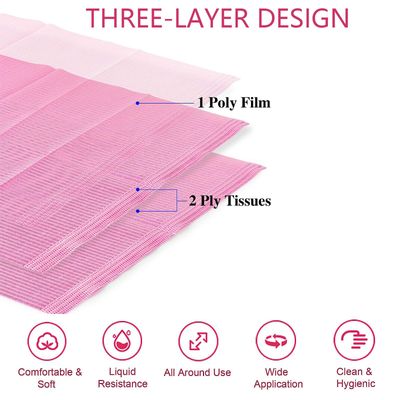 GoLashFun Nail Art Table Mats Disposable Nail Paper Towels,50PCS Pink Waterproof 3 Ply Nail Art Paper 13 X 17 Pads for Nail Table Decoration Kit,Nail Art Accessories