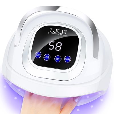 LKE UV Nail Lamp, Nail Dryer 268W Light for Nails with 4 Timers LED Lamp Gel Polish Kit Professional Art Tools Automatic Sensor, Pink