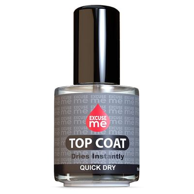 Excuse Me Duo Set Quick Dry Fast Top Coat Base Coat Clear Long Lasting 15 ml / 0.5 oz