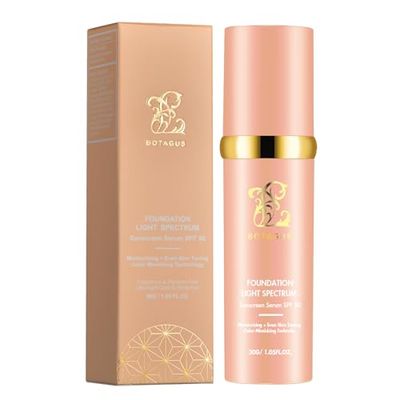 Match Cosmetics Foundation 4 in 1-Light Spectrum,4 in 1 Cosmetics Foundation Liquid with SPF 50, Concealer Cosmetic Lightweight Makeup, Longwearing &amp; Waterproof for Makeup