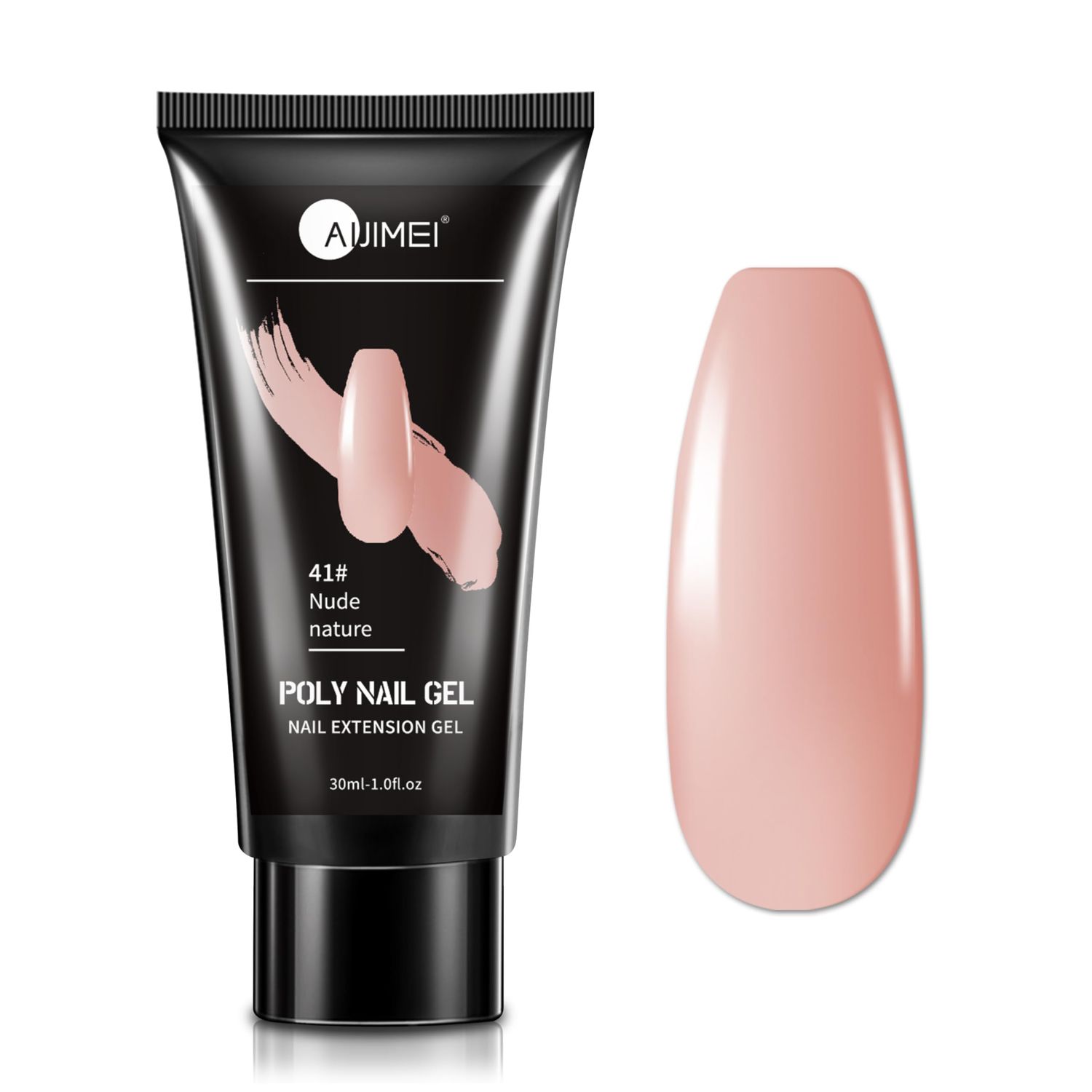 AIJIMEI Poly Nail Gel 30ML/1fl.oz Nude Nature Poly Nail Extension Gel Nail Gel Trendy Nail Art Design Builder Nail Extension Gel Salon Nail Easy DIY at Home