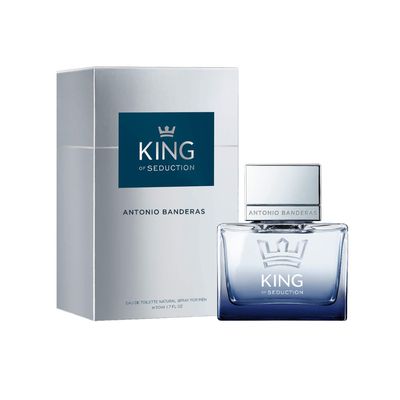 Banderas Antonio Perfumes - King of Seduction - Eau de Toilette for Men - Long Lasting - Masculine, Intense and Energetic Fragrance - Bergamot and Apple Notes - Ideal for Day Wear - 1.7 Fl Oz