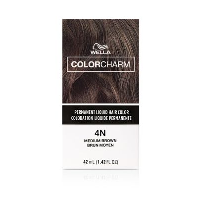 COLORCHARM Permanent Liquid Hair Color for Gray Coverage| 4N Medium Brown | 1.4 Fl Oz