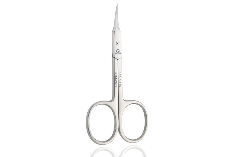 Cuticle Scissors - Curved Blade, Extra Fine Pointed Tip Professional Manicure Scissors for Cuticles, Beard, Nose Hair, Eyelash, Mustache