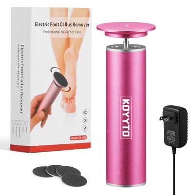 Electric Foot Callus Remover, Adjustable Rotatable Electronic Foot Dead Skin Remover Callus Remover Tool for Home &amp; Nail Salon with 60 pcs Replacement Sandpaper Disk,Pink
